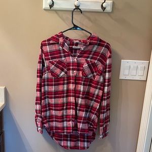 Slim Button Down Long Sleeve Flannel